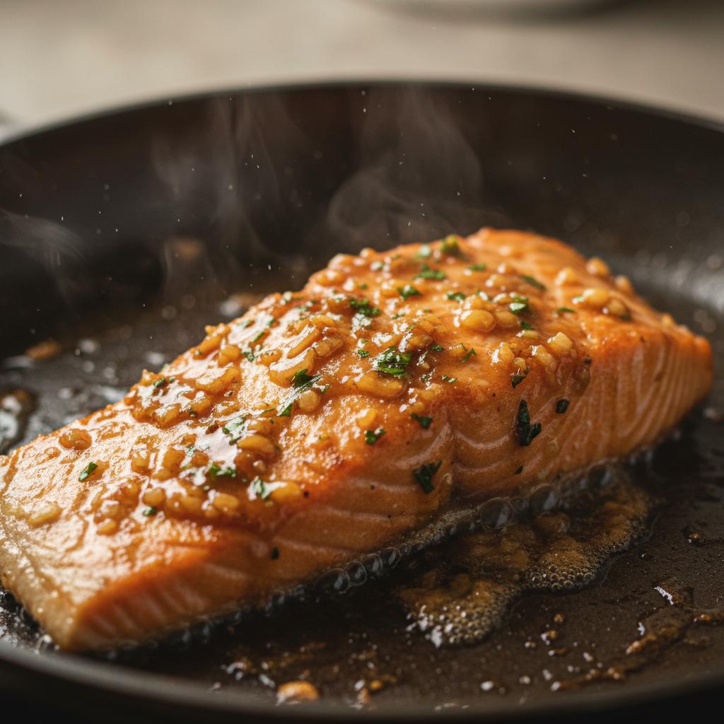 Preparation of High Protein Honey Garlic Salmon