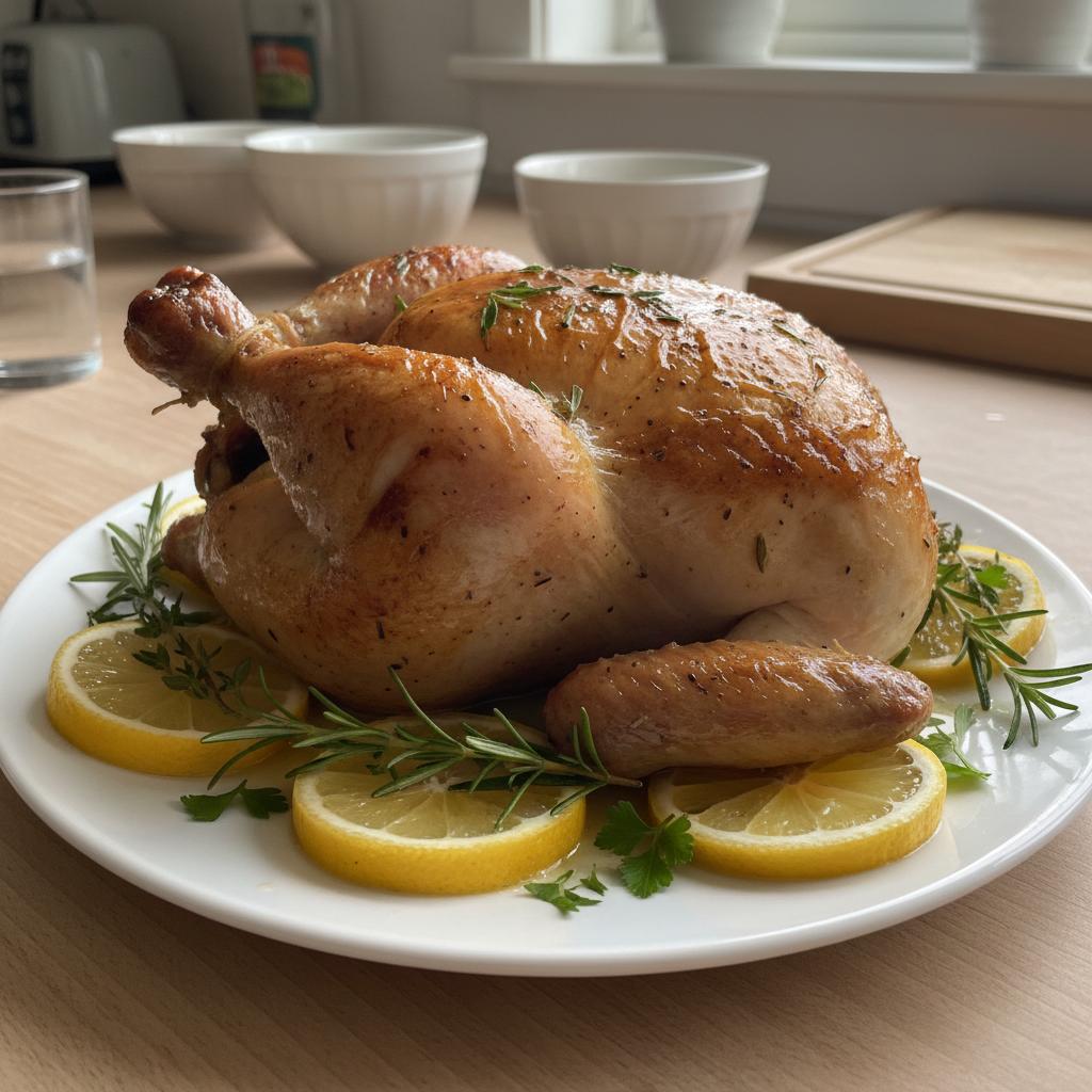 Lemon Herb Pot Roast Chicken