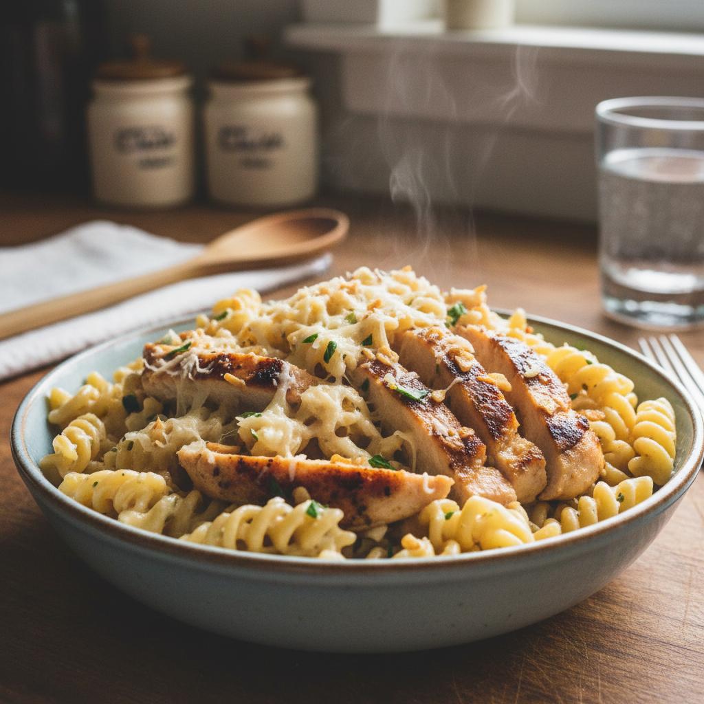 Creamy garlic parmesan chicken pasta featured image