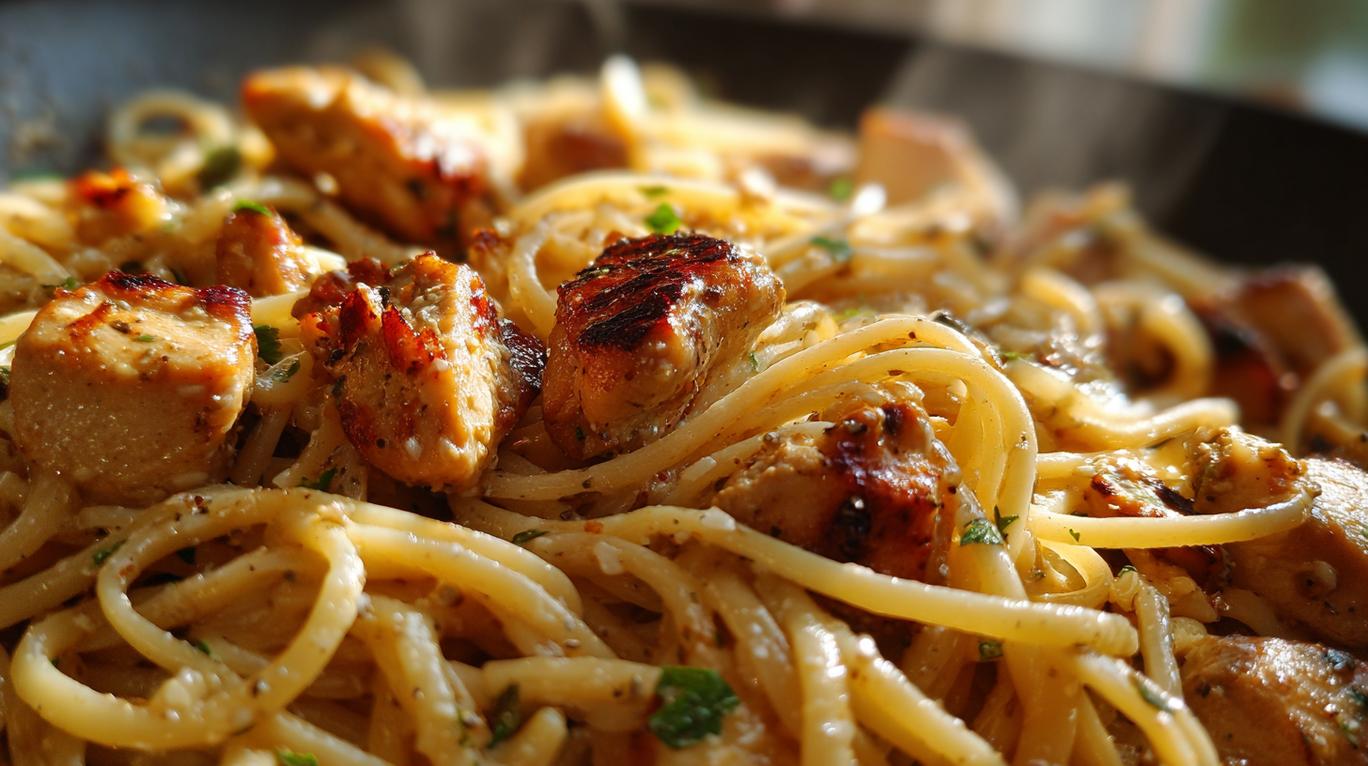 Featured image of Creamy Garlic Parmesan Chicken Pasta