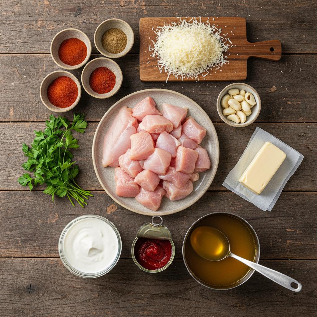 Ingredients for Texas Roadhouse Butter Chicken Skillet
