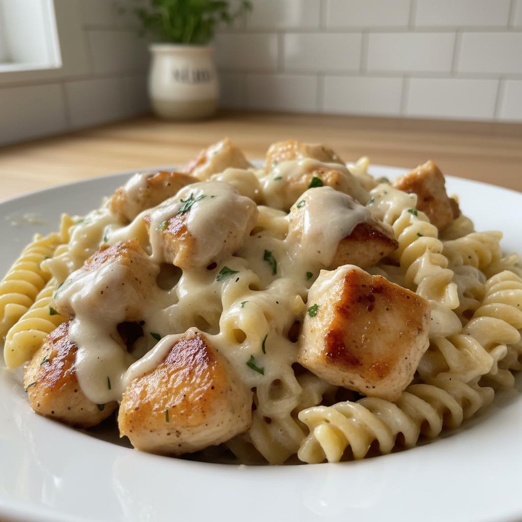 Featured image of creamy garlic parmesan chicken pasta