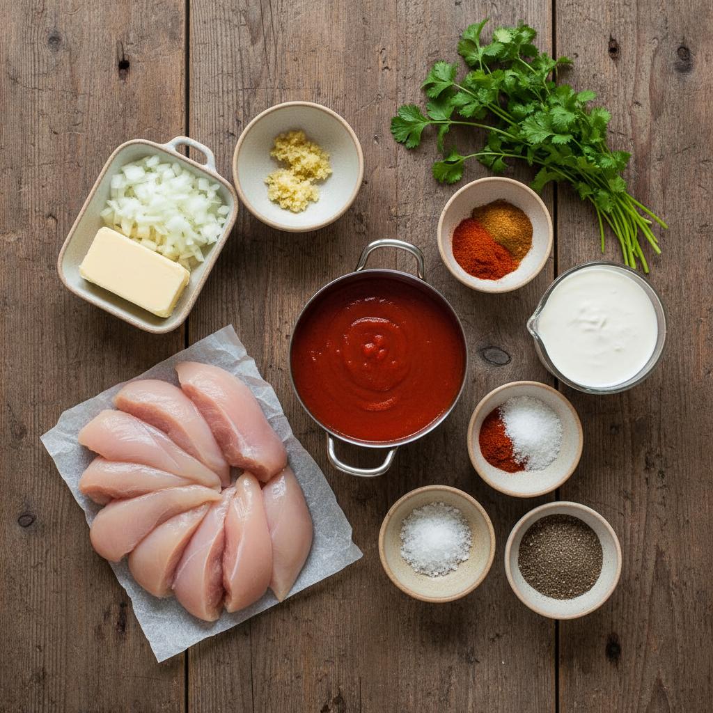 Ingredients for Butter Chicken Skillet