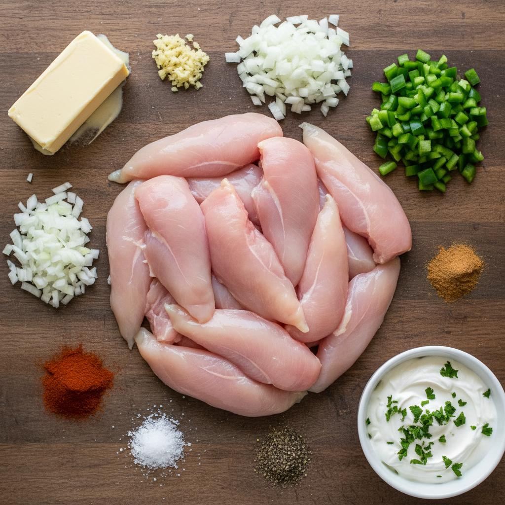 Ingredients for Texas Roadhouse Butter Chicken Skillet