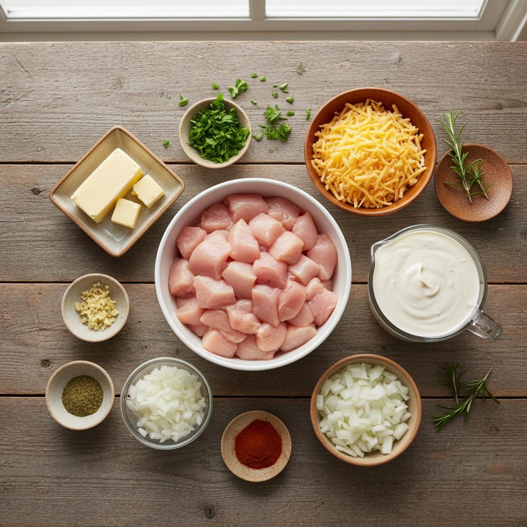 Ingredients for Texas Roadhouse Butter Chicken Skillet