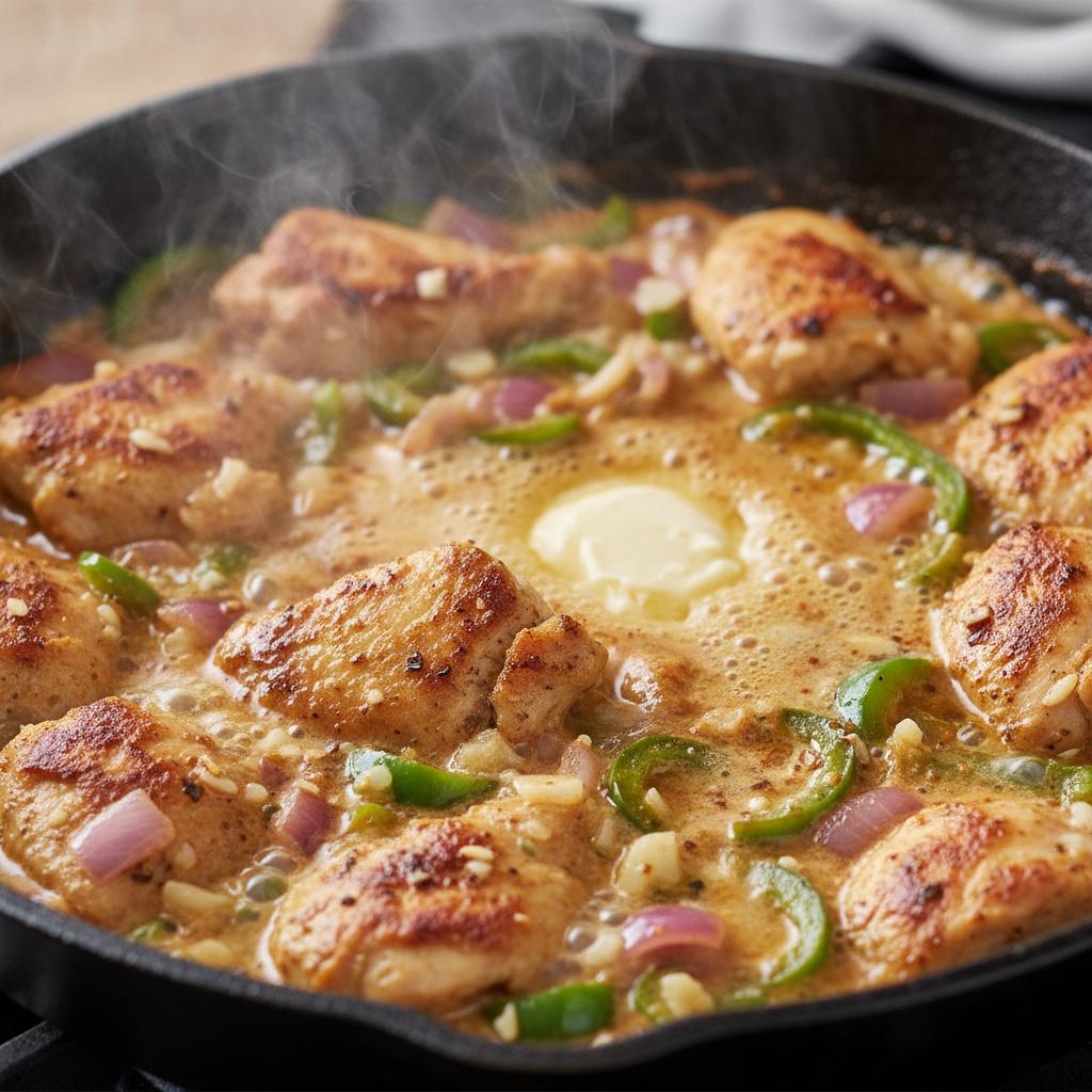Preparation of Texas Roadhouse Butter Chicken Skillet